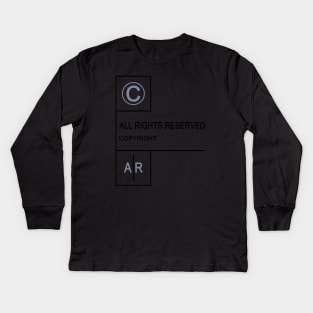 All Rights Reserved - copyright Kids Long Sleeve T-Shirt